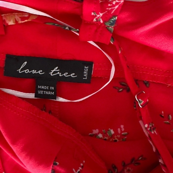 RED FLORAL PRINT ROMPER - Picture 4 of 7